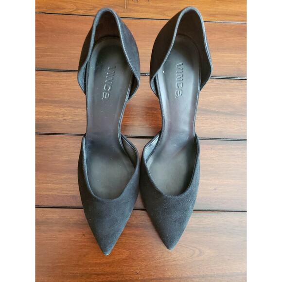 Vince Women's Black Suede Classic Pumps Shoes Size 9.5 M - Picture 7 of 12